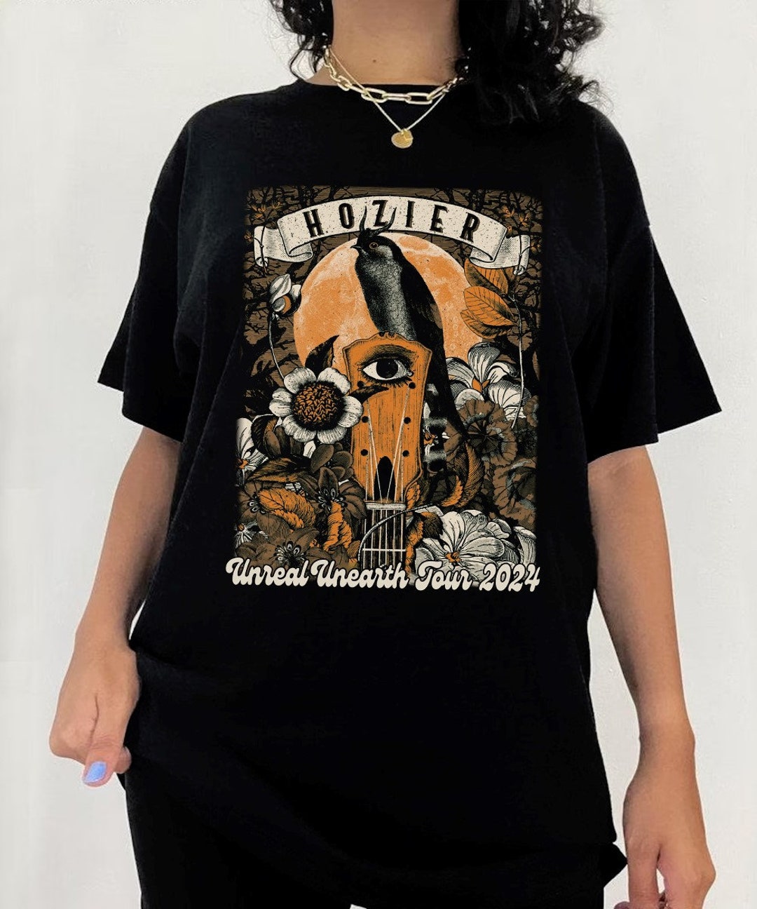 2024 Unreal Unearth Tour Hozier Poster Tshirt, Hozier Hollywood Bowl