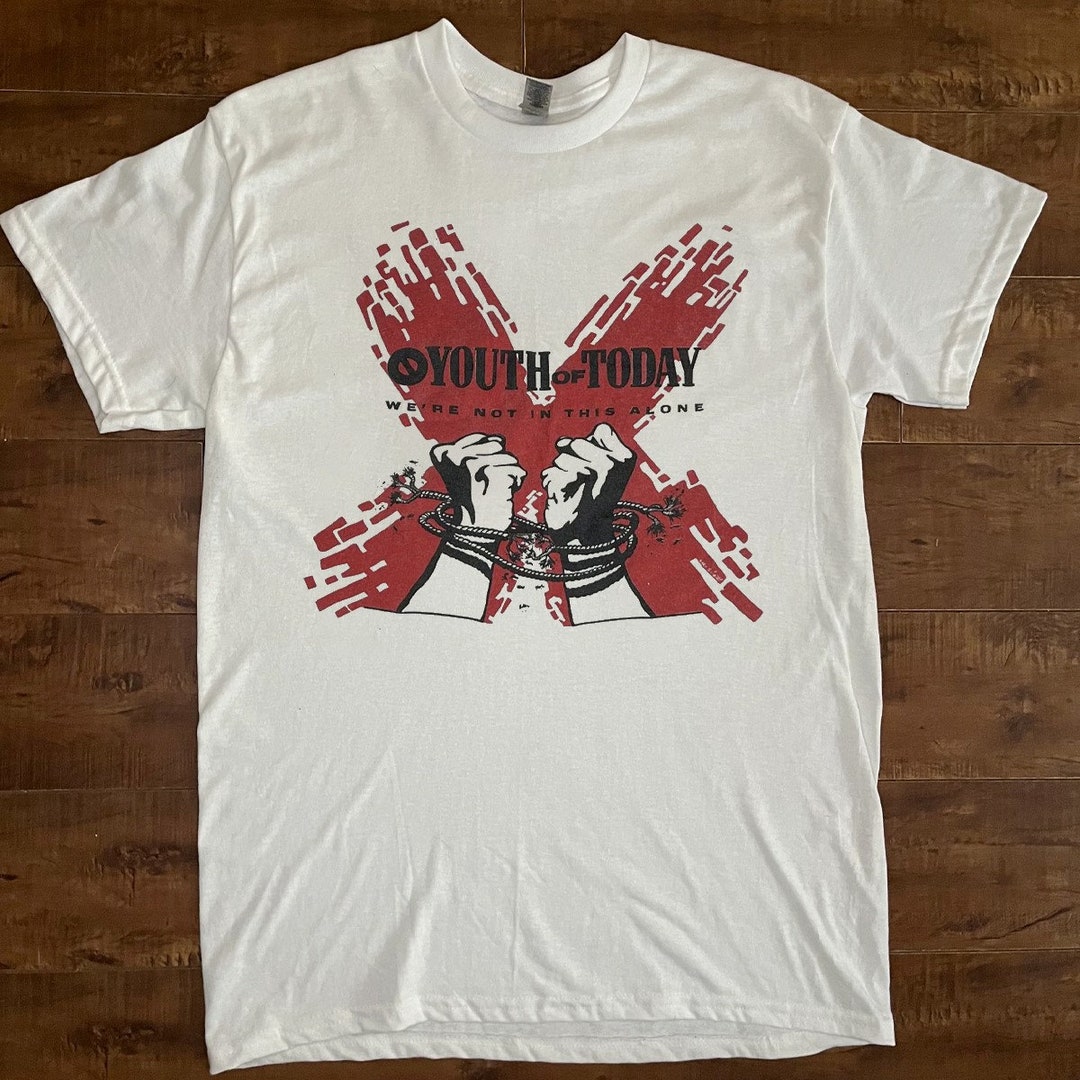 Youth of Today We're Not in This Alone Tshirt, Youth of Today Tshirt