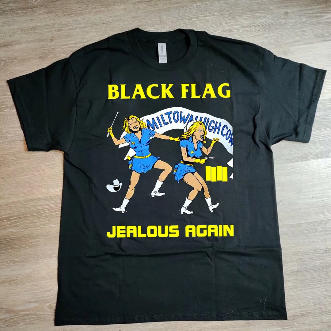 1980s Black Flag Jealous Again Tshirt, Black Flag Tshirt, Black Flag Jealous Again Tour 1980 T