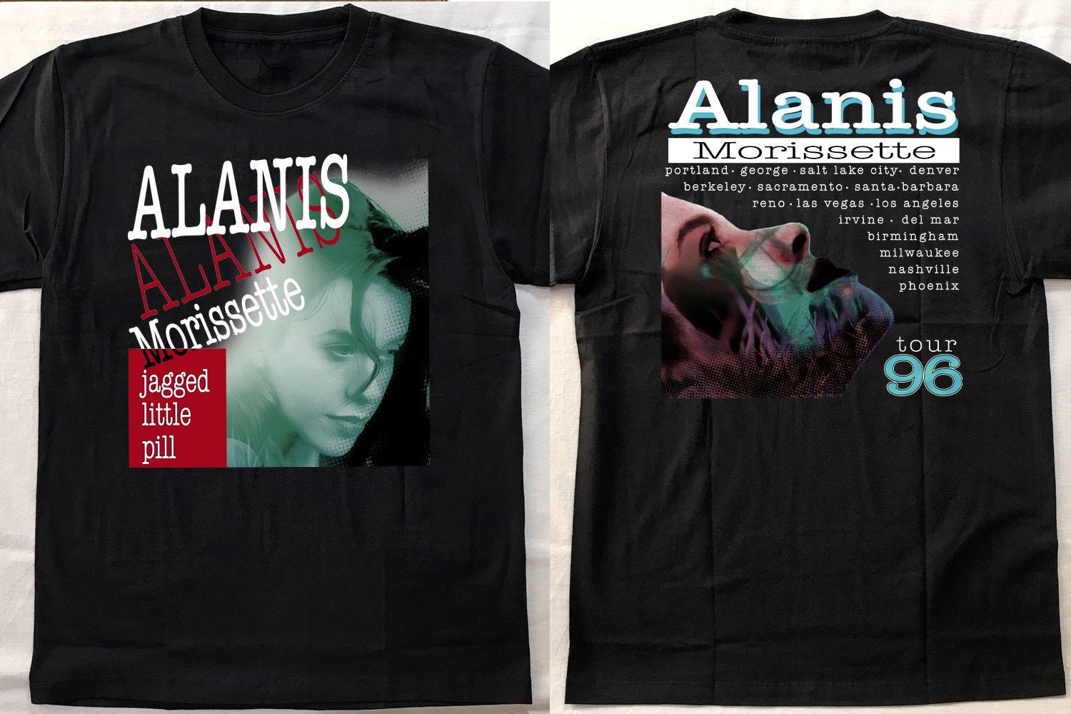 Alanis Morissette Jagged Little Pill Tour 96 T-Shirt, Alanis Morissette Tour 1996 T-Shirt, 90s Alanis Morissette Shirt
