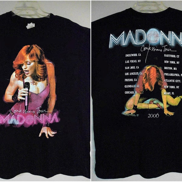 MADONNA Confestion Tour 2006 T-Shirt, Madonna Tour 2006 Shirt, Madonna T-Shirt, Pop music Tour Shirt