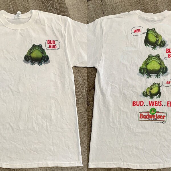 Frogs Bud Weis Er Beer T-Shirt, 90s Beer Frog T-Shirt, Beer Lover Shirt, Shirt for Mens, Bud Bud Weis Er Er T-Shirt