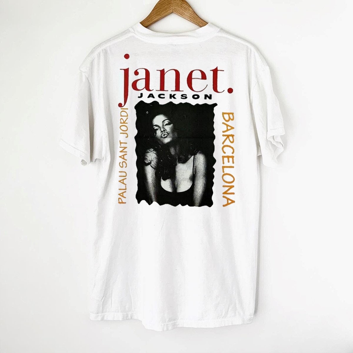 Janet Jackson Palau Sant Jordi Barcelona Tour 1995 TShirt, Janet Jackson World Tour Barcelona Shirt, Janet Jackson Tour Shirt, 90s Music Tee