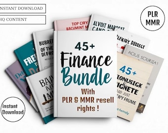 Finance Ebook Bundle: 45+ PLR Ebooks, Budgeting & Investing (Commercial Use, Instant Download)