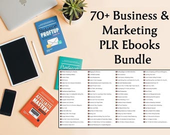 70+ Business & Marketing Ebooks: PLR/MRR Commercial Use (Digital Download)