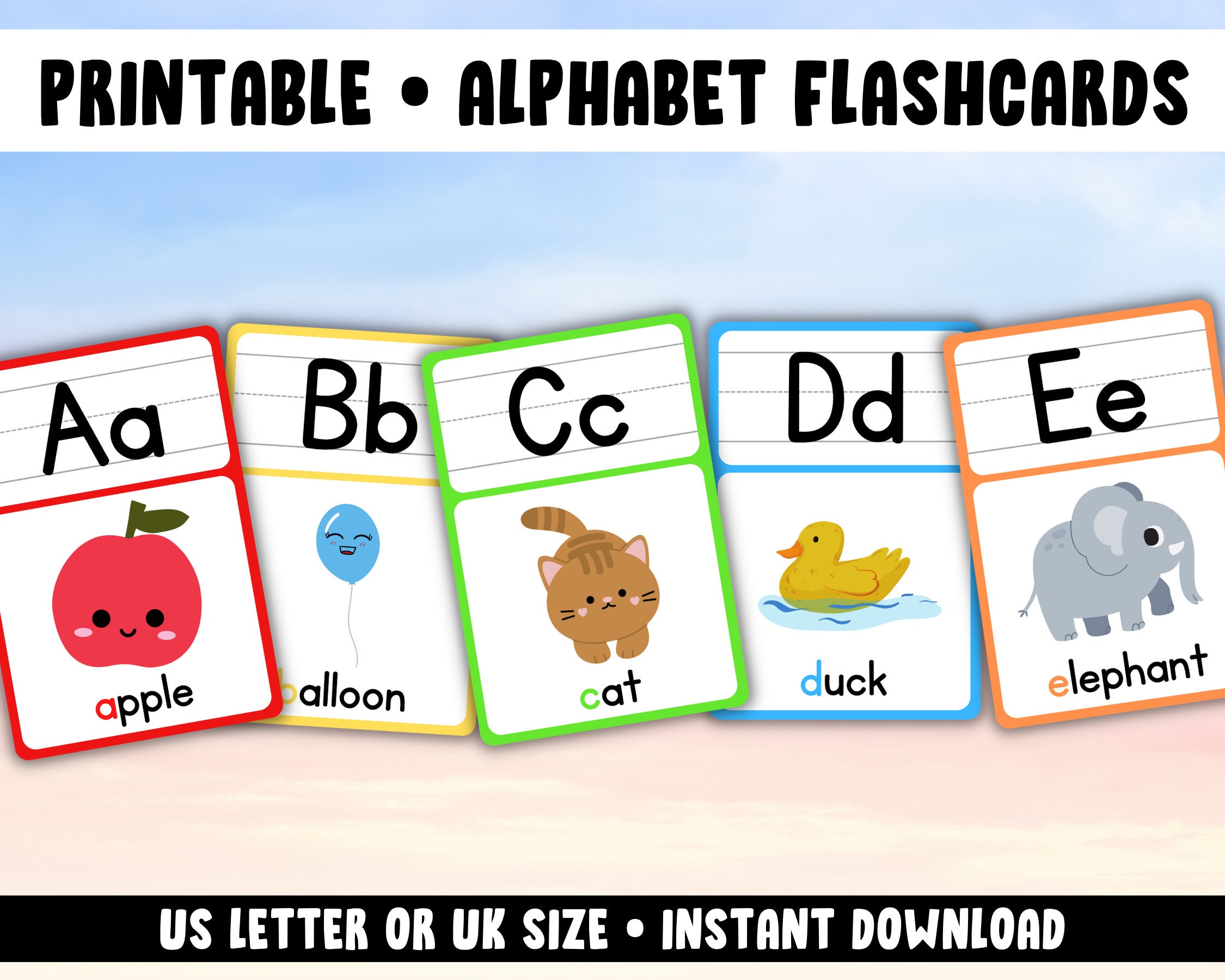 Alphabet Flash Cards Preschool Readiness Activities pic