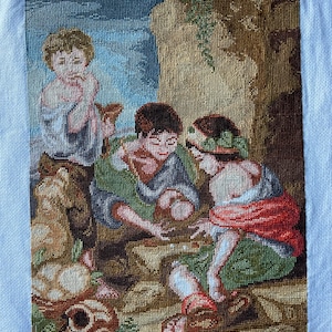 Handcrafted cross-stitch painting. Unique and exclusive