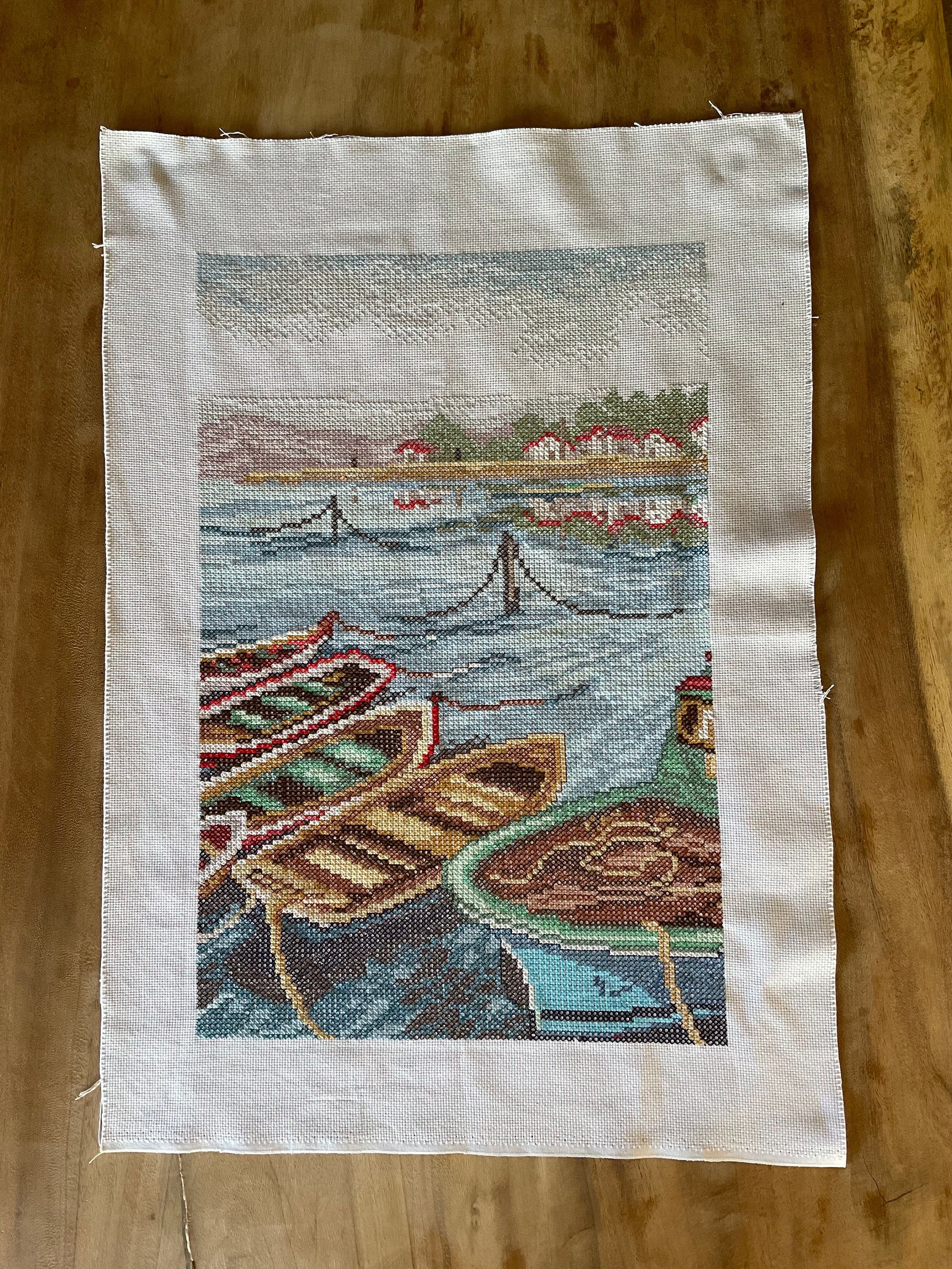 100 ％品質保証 Handmade Breeze. Sea Cross-stitch Etsy - Painting 絵画