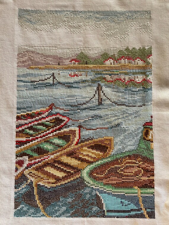 Sea Breeze. Handmade Cross-stitch Painting - Etsy