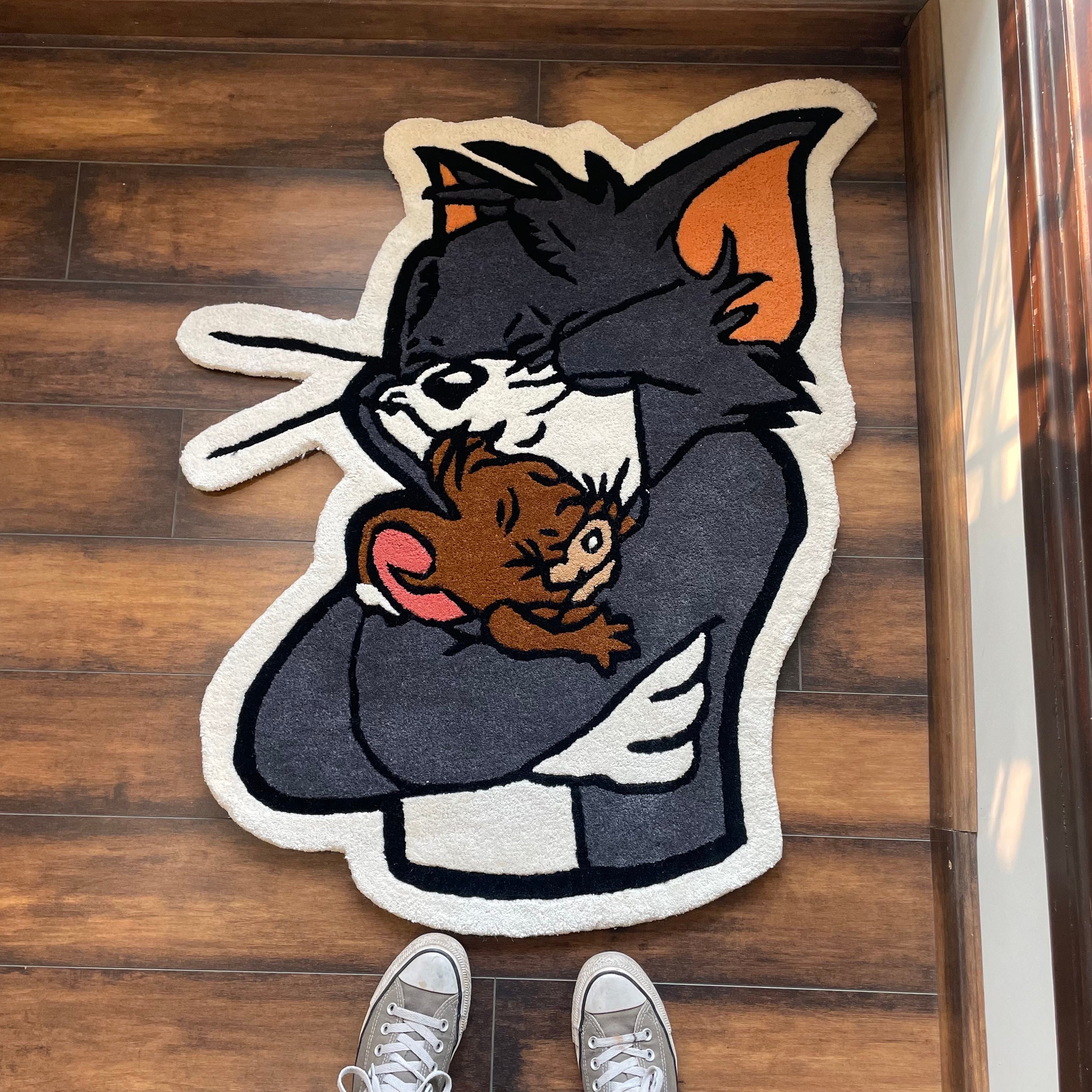 Tom and Jerry Cute Accent Rug Personalized Rugs Custom Etsy
