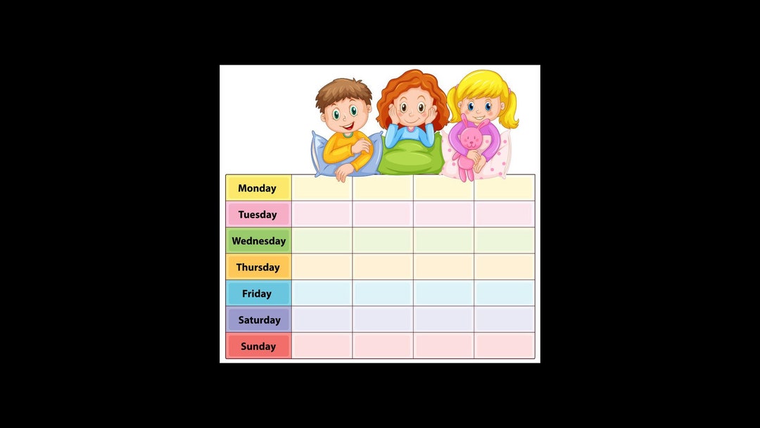 Children's Day Schedule Blank - Etsy