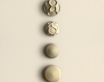 MADE TO ORDER Abstract Minimalist Ceramic Wall Decor Set of 6 | Round Wall Sculpture Tiles | Organic Wall Art Tiles