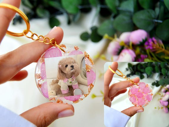 Pet Photo Keychain, Custom Dog Keychain, Custom Cat Keychain, Pet Memorial Jewelry, In memory Of Dog, Dog Mom, Pet Loss, Gift For Her