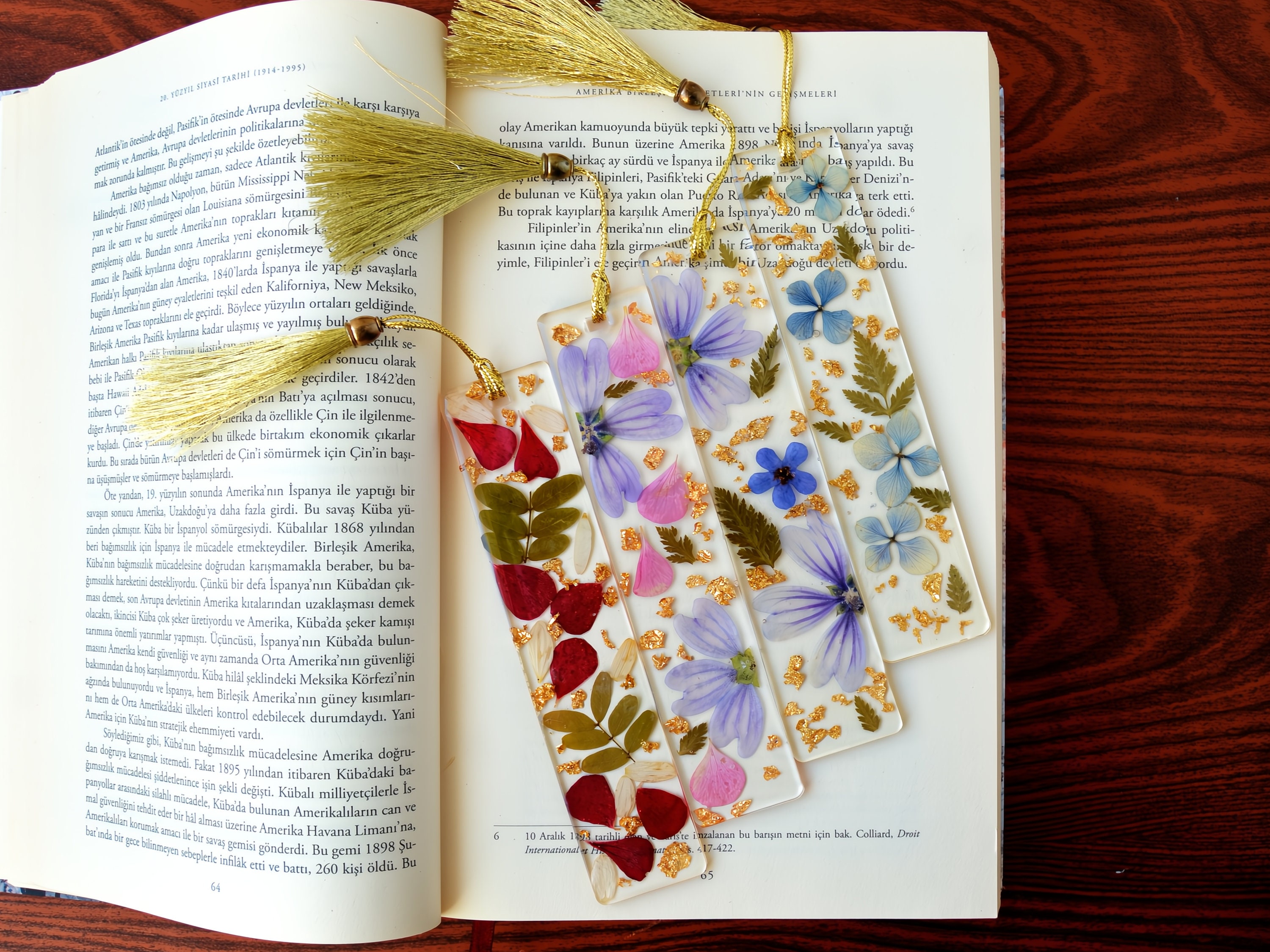 Pressed Flower Bookmark - Etsy Ireland