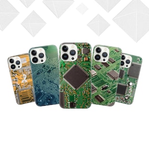 Circuit design Phone Case Hardware Cover for iPhone 15 14 13 12 Pro 11 XR 8 7, Samsung S23 S22 A73 A53 A13 A14 S21 Fe S20, Pixel 7 6A