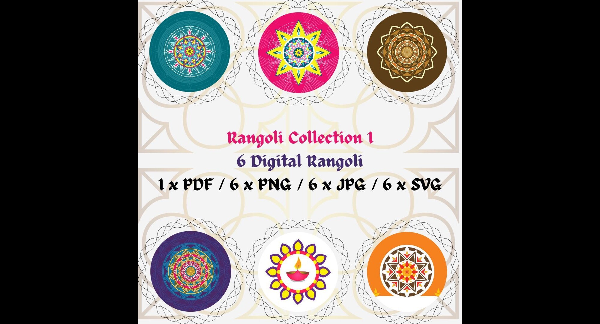 Rangoli Digital - Etsy