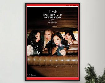 Time Magazine, Blackpink edition, Modern Print, Korean Poster, Framed Gift Idea, Home Wall Decor, Wall Art, Sizes: A4 A3 A2 A1 A0