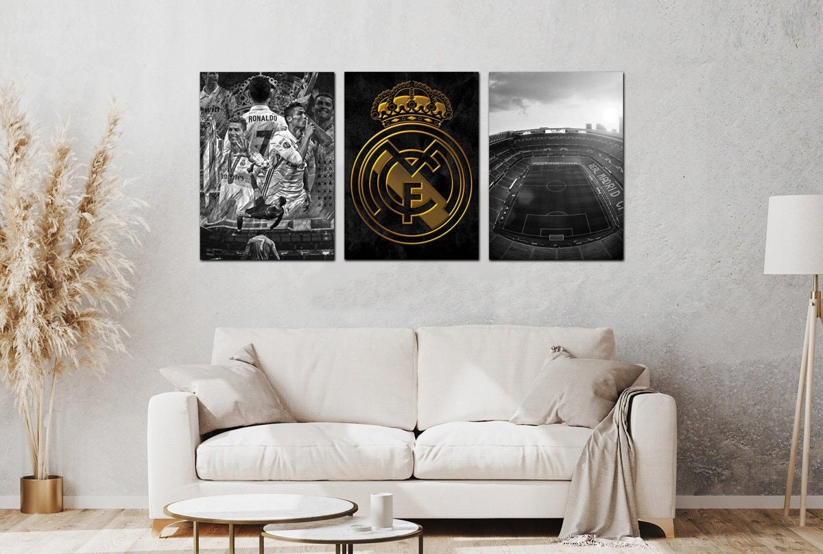 FANFF Póster del Real Madrid Pintura decorativa en lienzo para pared, para  sala de estar, póster de dormitorio, 20 x 30 cm : : Hogar y cocina
