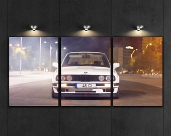 Triptychon-Wandbild BMW 3er