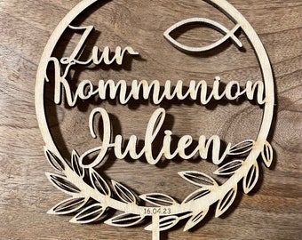 Cake topper | Wooden cake topper | Communion/ConfirmationBaptism | Cake decoration | Cake plug | cake decoration | personalized gifts