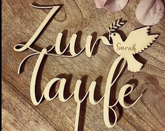 Cake topper | Wooden cake topper | Christening | Cake decoration | Cake pick | Cake decorating | Personalized gifts