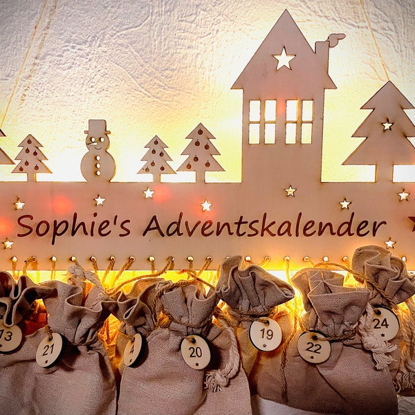 Personalisierter Adventskalender/Weihnachtsdeko|Kinder Adventskalender|Weihnachten|personalisiert|Kinderzimmer|Dekoration|Geschenk