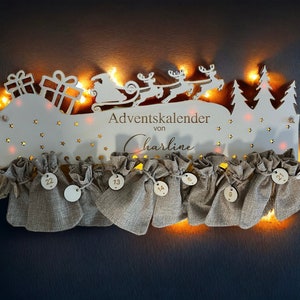 großer personalisierter Adventskalender Nr . 4 /WeihnachtsdekoKinder AdventskalenderWeihnachtenpersonalisiertKinderzimmer Geschenk Bild 1