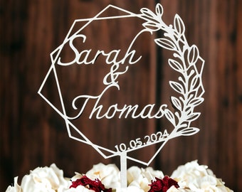 Hochzeits- Cake-Topper | Caketopper aus Holz | Hochzeitsdeko | Kuchendekoration | Kuchenstecker | Tortendeko | personalisierte Geschenke