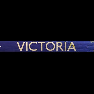 Genuino vintage London Transport Routemaster RML Bus Blind VICTORIA' Raro regalo blu per lui Il suo matrimonio Papà Pensionamento Trasporto