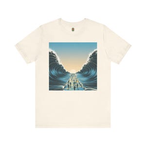 Moses Parting of the Seas Unisex Tee, Christian Scripture Art Shirt, Spiritual Gifts, Exodus, Mythology Apparel, Faith Apparel, Biblical Tee