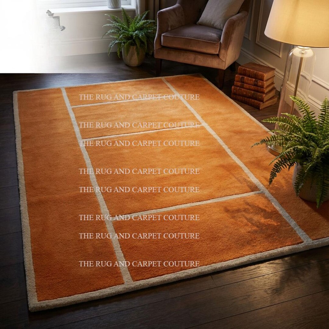 Hand Tuft Tufted Rug in Terracotta Wool Area Rug Hand Loomed Knotted ...