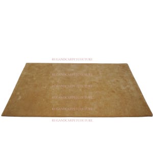 Hand-Tufted Rug Hand Tuft Tufted Woolen Chestnut Wool Rug in Rich Walnut Brown Solid Colored 5x8 6x9 7x10 8x10  Large Area Rug Duty Free