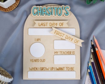Reusable Back to School Photo Prop Personalized First and Last Day of School Wooden Sign For Preschool Kindergarten Board Kid Education Gift