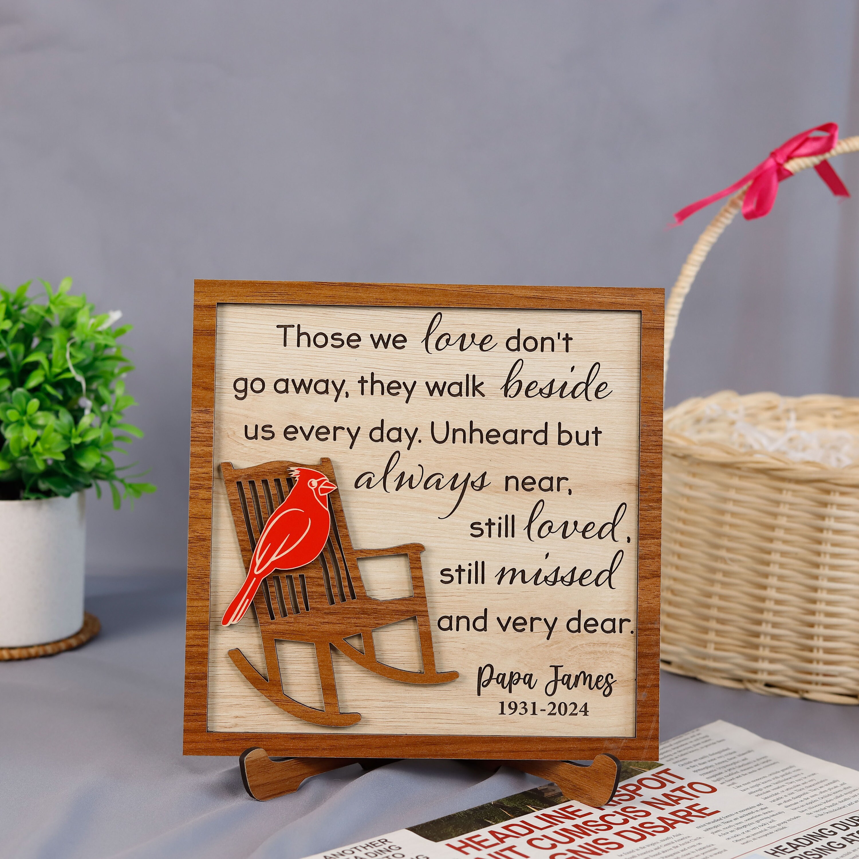 Custom Dad Memorial Frame for Father's Day Gift, in Memory of Father ...