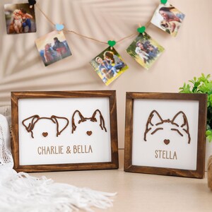 Personalized Dog Earline Memorial Sign, Bereavement Dog Loss Gift, Condolence Gift, Custom Dog Ear Plaque, Dog Memorials Dog Ears Framed Art