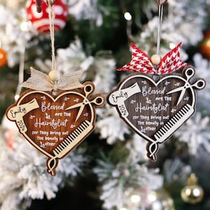 Hairstylist Ornament Personalized Hairdresser Christmas Ornament For Barber Xmas Keepsake Hair stylist Ornament Hair Salon Beautician Gifts