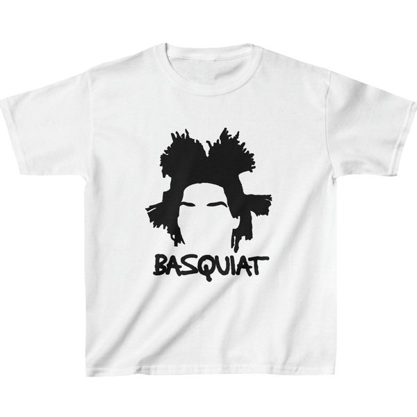 Jean Michel Basquiat Black Silhouette Kids T Shirt