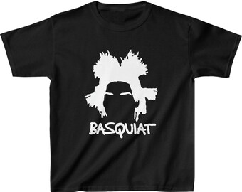 Jean Michel Basquiat White Silhouette Kids T Shirt