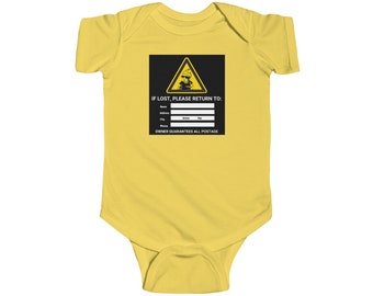 If lost, please return to... Funny Baby Bodysuit