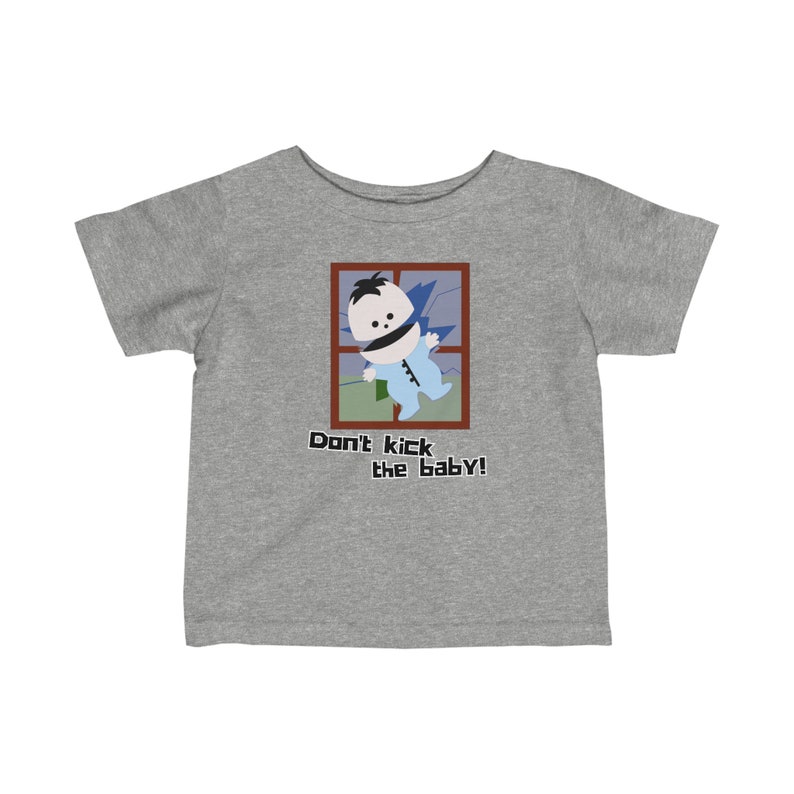 Light Grey Funny South Park Baby T Shirt