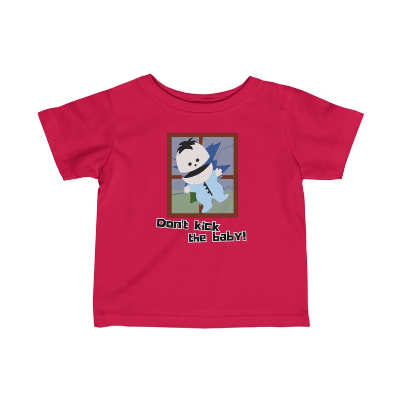 Red Funny South Park Baby T Shirt
