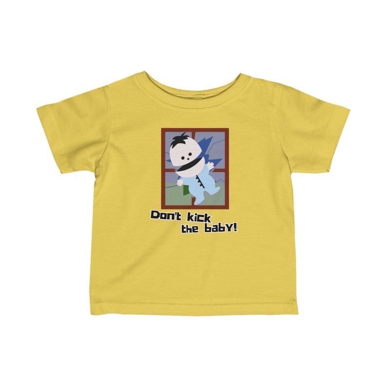 Yellow Funny South Park Baby T Shirt