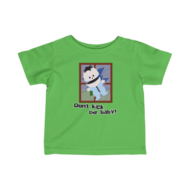 Light Green Funny South Park Baby T Shirt