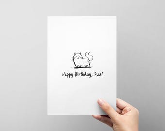 Happy Birthday, Puss! Greeting Card