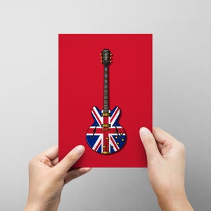 Noel Gallagher Union Jack Guitar - Carte de voeux
