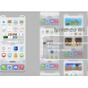 iOS Icons | Wii Home / WiiU Home iPhone iOS14 App Icons Pack | Wii Menu Theme | Aesthetic Custom Home Screen