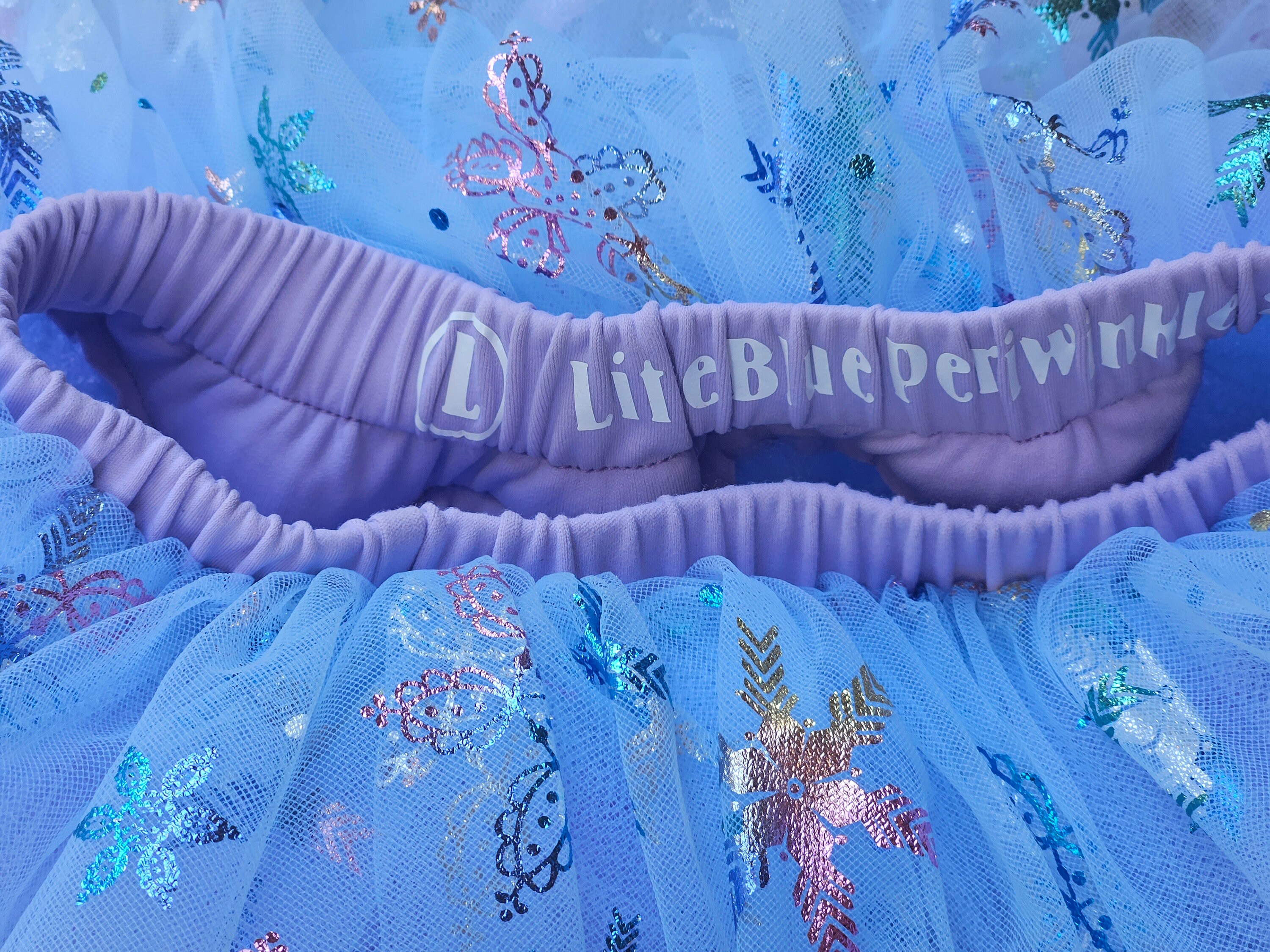 Beautiful Powder Puff Tutu With Snowflake Design. Great for Etsy