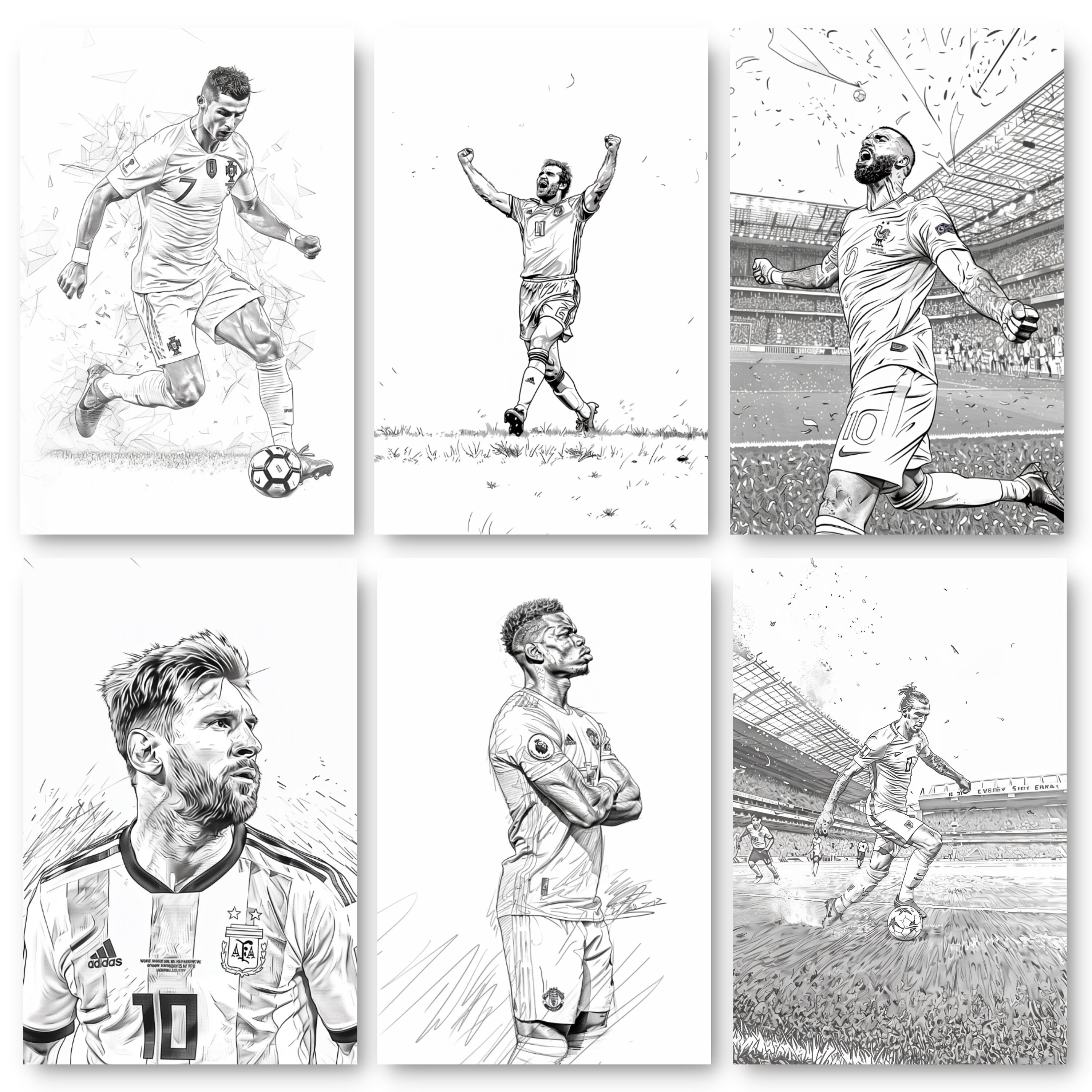 40 Football Coloring Pages, Football Coloring Book, Soccer Drawings for ...