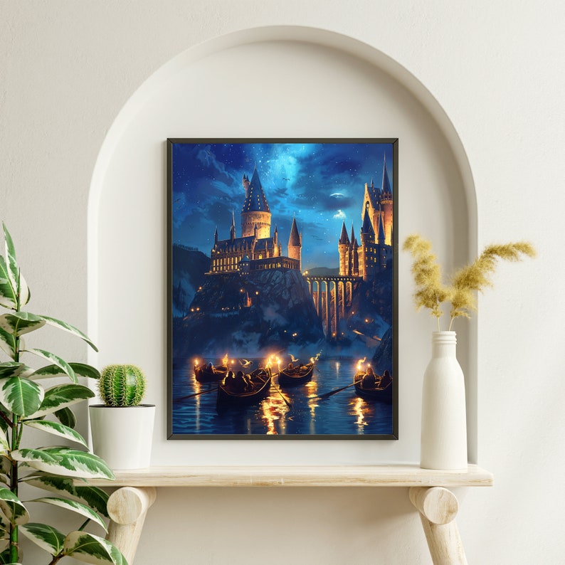 Hogwarts Castle Wall Art Wizard School Print Magic Poster Art Print
