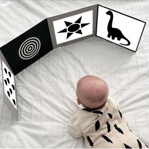 Contrasterende kaarten voor baby's. Ideaal voor vroege promotie van kinderen van 0-4 maanden.